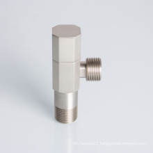 Bathroom Durable Nickle Drawing  Water Saving Stop Cock Brass Angle Valve